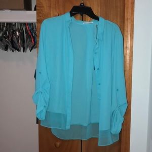 Teal blouse